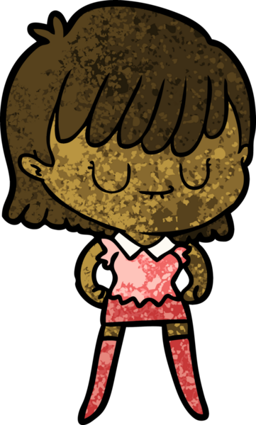 Bir insan tarafından çizilmiş karikatür kadın.