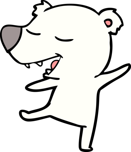 Bir insan tarafından çizilmiş kutup ayısı karikatürü