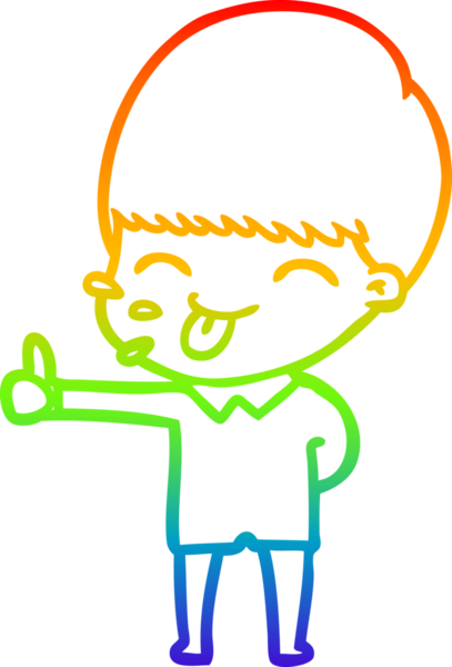 gökkuşağı gradyanı çizimi bir insan tarafından çizilmiş mutlu bir çizgi film çocuğu