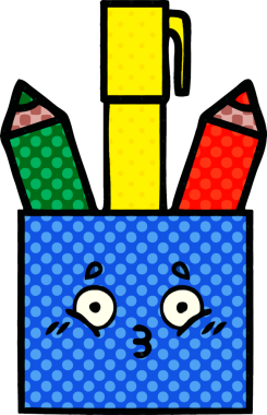 Bir insan tarafından çizilmiş bir kalem kapının çizgi roman stili