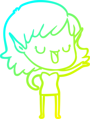 Bir insan tarafından çizilmiş soğuk gradyan çizgi çizimi.