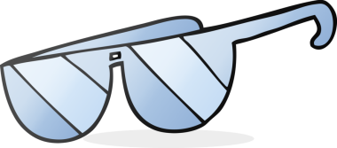 Bir insan tarafından çizilmiş serbest çizim çizgi film gözlükleri.