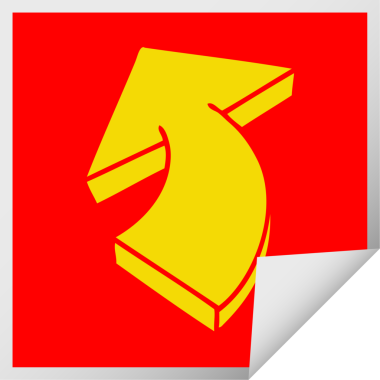 Bir insan tarafından çizilmiş kare soyulmuş tuhaf çizgi film oku.