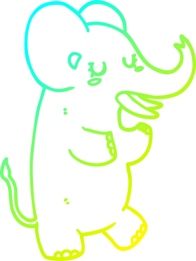 Bir insan tarafından çizilmiş bir karikatür fili çizimi