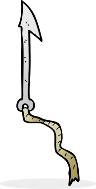 Bir insan tarafından çizilmiş karikatür zıpkını