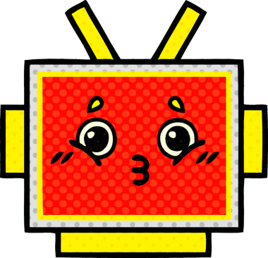 Bir insan tarafından çizilmiş robot kafanın çizgi romanı.