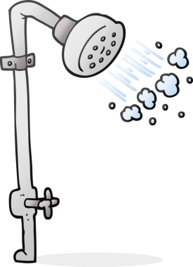 Bir insan tarafından çizilmiş bir karikatür duşu.