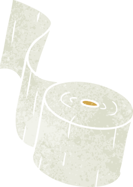 İnsan eliyle çizilmiş bir tuvalet kağıdı karalaması.