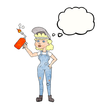 El yazısıyla çizilmiş düşünce balonu. Bir insan tarafından çizilmiş çizgi film karakteri.