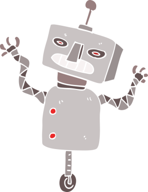 Bir insan tarafından çizilmiş karalama robotu.