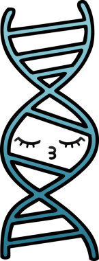 Bir insan tarafından çizilen DNA iplikçiklerinin gölgeli çizimi