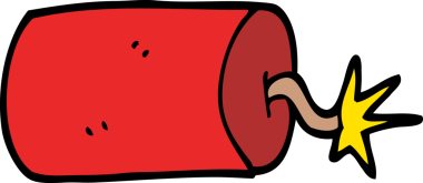 Bir insan tarafından çizilmiş karalama dinamiti.