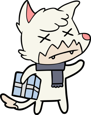 Bir insan tarafından çizilmiş ölü tilki çizgi filmi