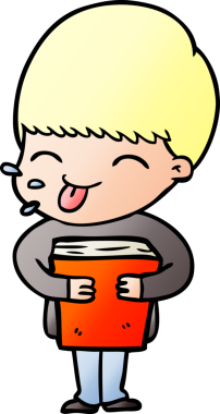 Bir insan tarafından çizilmiş çizgi film çocuğu.