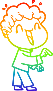 Bir insan tarafından çizilmiş mutlu bir adamın çizgi çizimi.