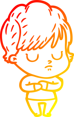 Bir insan tarafından çizilmiş bir karikatür kadın çizimi