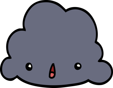 bir insan tarafından çizilmiş karikatür bulutu