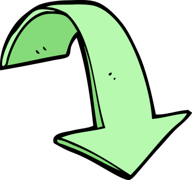 Bir insan tarafından çizilmiş okları gösteren çizgi film