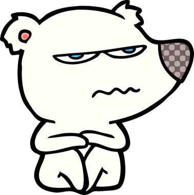 Bir insan tarafından çizilmiş kutup ayısı karikatürü