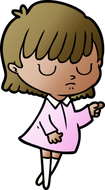 Bir insan tarafından çizilmiş karikatür kadın.