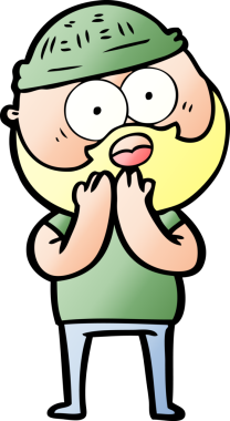 Çizgi film bir insan tarafından çizilmiş sakallı adamı şaşırttı