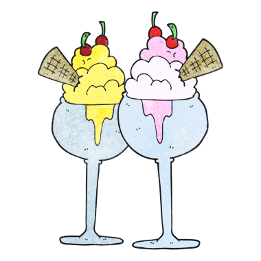 Bir insan tarafından çizilmiş el yapımı karikatür dondurması.