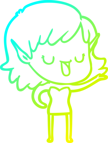 Bir insan tarafından çizilmiş soğuk gradyan çizgi çizimi.