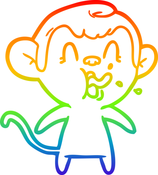 gökkuşağı gradyan çizgisi insan tarafından çizilmiş çılgın bir çizgi maymun çizimi