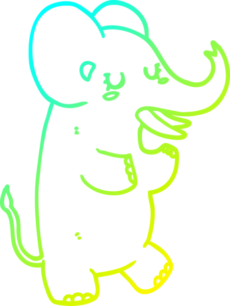 Bir insan tarafından çizilmiş bir karikatür fili çizimi