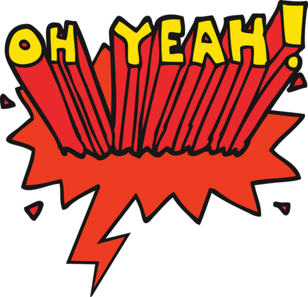 Çizgi film metni. Evet! Bir insan tarafından çizilen konuşma baloncuğuyla