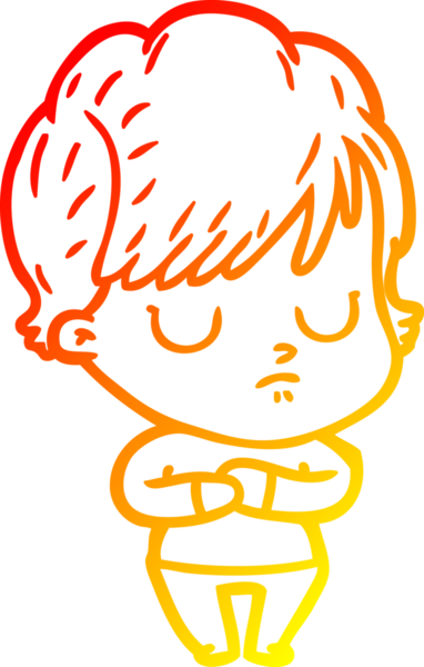 Bir insan tarafından çizilmiş bir karikatür kadın çizimi