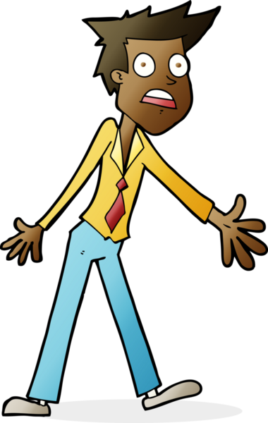 Çizgi film bir insan tarafından çizilmiş stresli adam