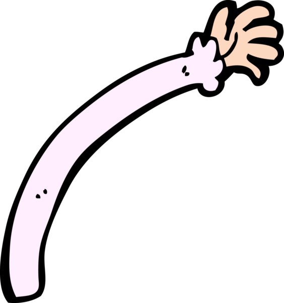 Bir insan tarafından çizilmiş çizgi film kolu