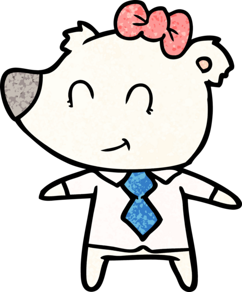 Bir insan tarafından çizilmiş kutup ayısı karikatürü