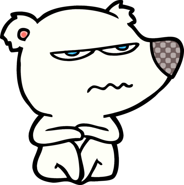 Bir insan tarafından çizilmiş kutup ayısı karikatürü