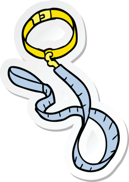 Bir insan tarafından çizilmiş tasma ve tasma.