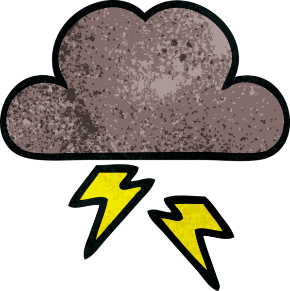 Bir insan tarafından çizilmiş fırtına bulutunun retro grunge deseni.