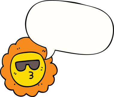 bir insan tarafından çizilmiş konuşma baloncuklu ayçiçeği