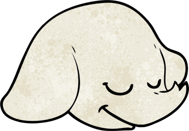 Bir insan tarafından çizilmiş bir fil yüzü.