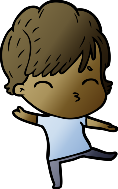 Bir insan tarafından çizilmiş bir çizgi film kadını.