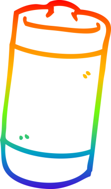 gökkuşağı gradyan çizgi çizimi bir insan tarafından çizilmiş bir karikatür pil