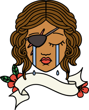 Retro Dövme Tarzı Bir insan tarafından çizilmiş insan düzenbaz karakter yüzü