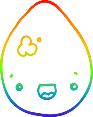 gökkuşağı gradyan çizgi çizimi bir insan tarafından çizilmiş bir karikatür yumurta