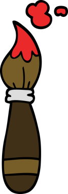 Bir insan tarafından çizilmiş karalama tarzı karikatür fırçası.