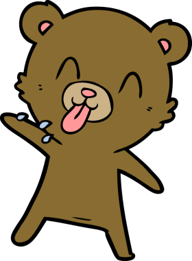 Bir insan tarafından çizilmiş bir çizgi film karakteri.