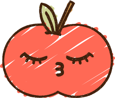 Bir insan tarafından çizilen Elma Tebeşiri