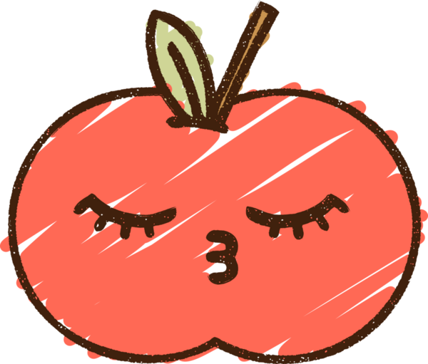 Bir insan tarafından çizilen Elma Tebeşiri