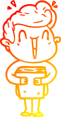 Bir insan tarafından çizilmiş, heyecanlı bir çizgi film çizimi.