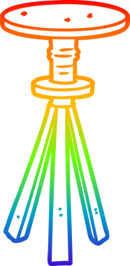 gökkuşağı gradyan çizgi çizimi bir insan tarafından çizilmiş bir tabure