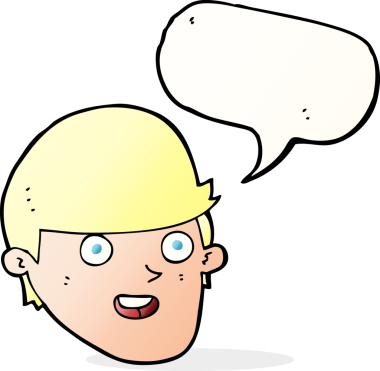 Bir insan tarafından çizilmiş koca çeneli çizgi film adamı.